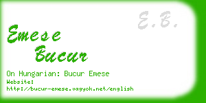 emese bucur business card